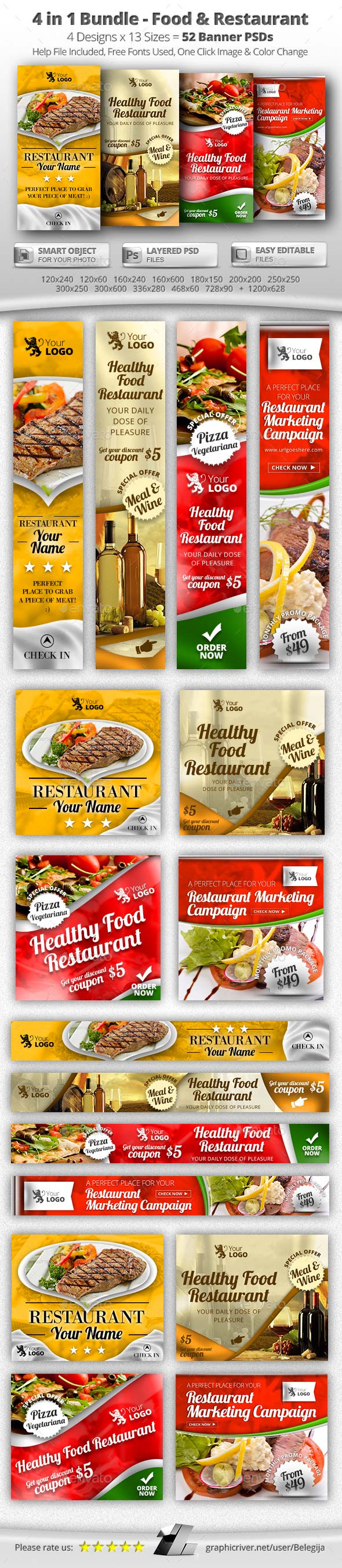 50 banners para restaurantes