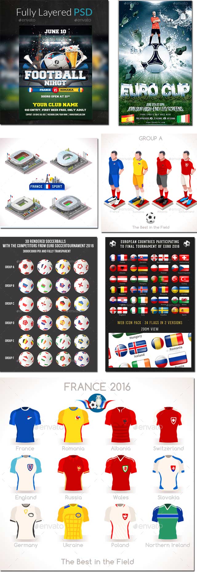 Diseños Eurocopa Francia 2016
